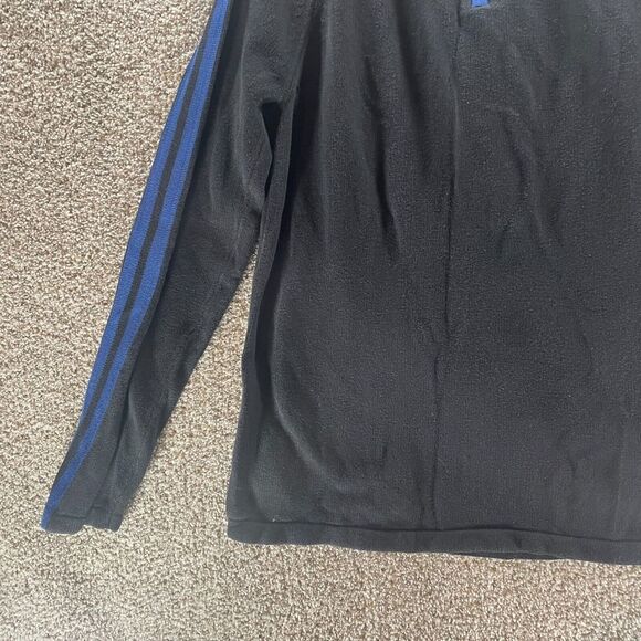 Eddie Bauer Sweater Adult XLT Black Blue Stripe Heavy Knit Pullover 1/4 Zip Mens - Picture 5 of 11